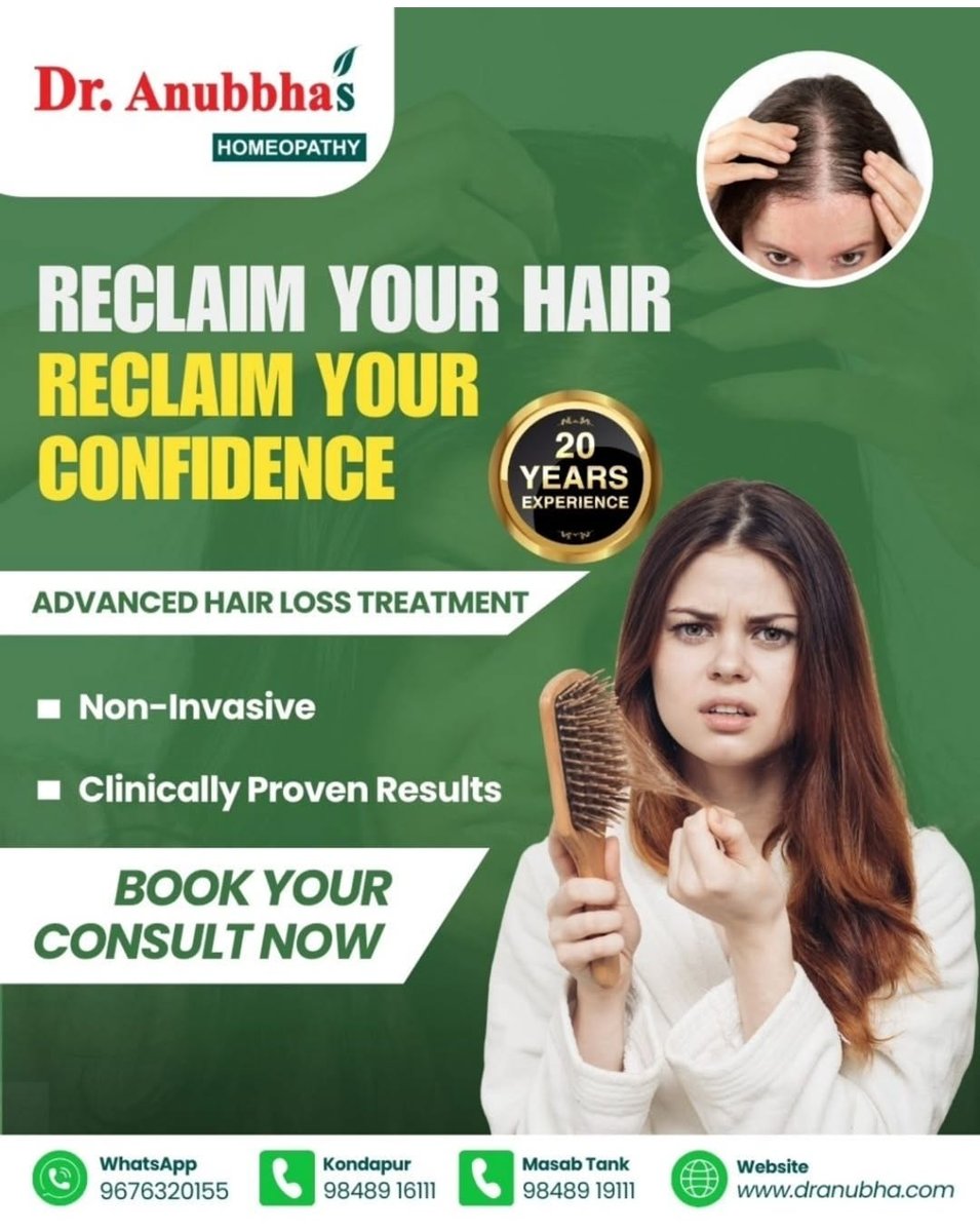 Dr Anubha Instagram post: reclaim your hair, reclaim your confidence, advanced hair loss treatment